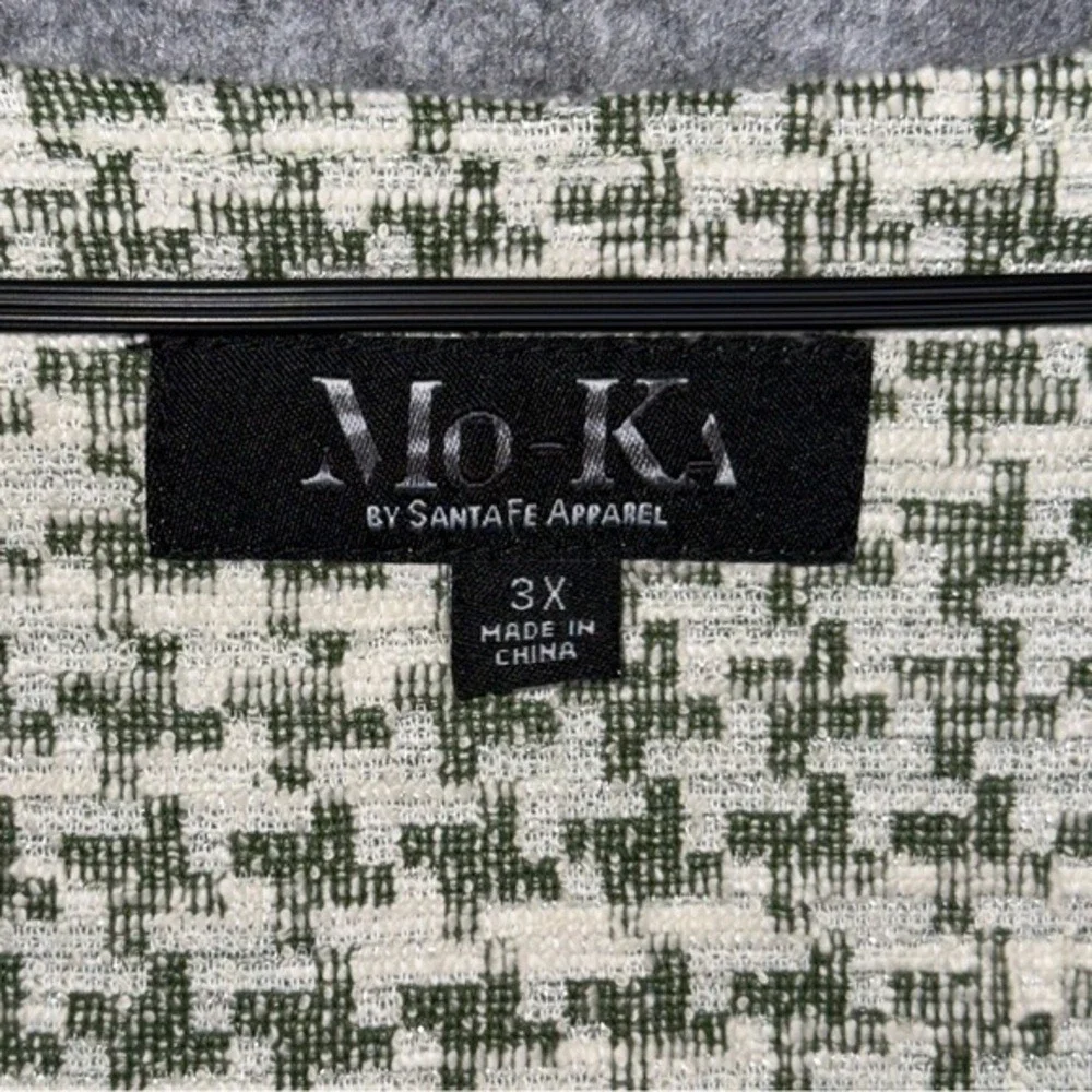 NWT Mo-Ka by Santa‎ Fe Apparel Lurex Tweed Cotton Blend Jacket- Sz 3X